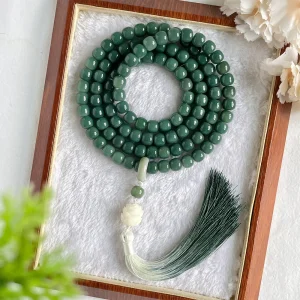 108 Beads for Meditation & Mindful Living Natural Green Bodhi Seed Mala