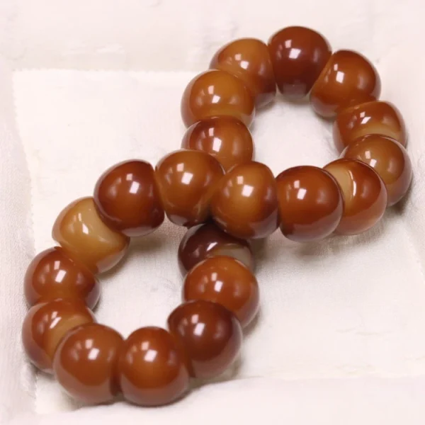 15mm Natural Garlic Bodhi Bracelet – Ultra Smooth Finish, Multi-Color Options - Image 2