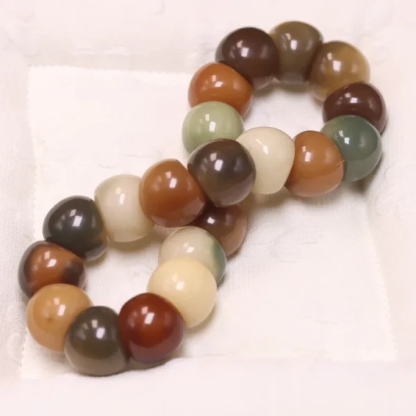 15mm Natural Garlic Bodhi Bracelet – Ultra Smooth Finish, Multi-Color Options - Image 3