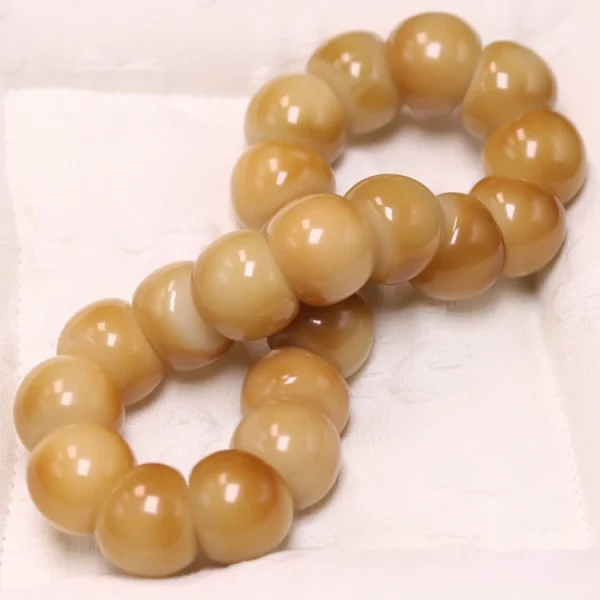 15mm Natural Garlic Bodhi Bracelet – Ultra Smooth Finish, Multi-Color Options - Image 4