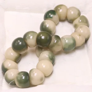15mm Natural Garlic Bodhi Bracelet – Ultra Smooth Finish, Multi-Color Options