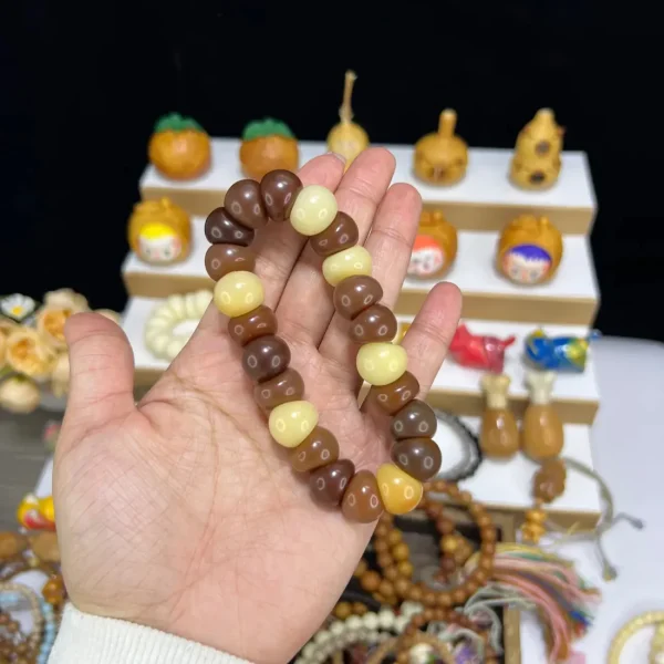 15mm Natural Garlic Bodhi Bracelet – Ultra Smooth Finish, Multi-Color Options - Image 10