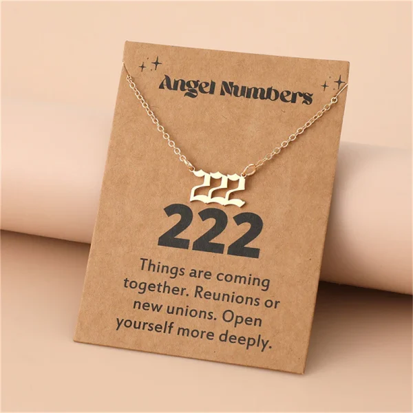 777 Angel Number Necklace Sterling Silver 111-999 Angel Number Clavicle Chain Necklace - Image 9