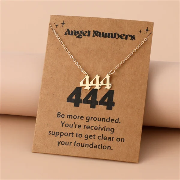 777 Angel Number Necklace Sterling Silver 111-999 Angel Number Clavicle Chain Necklace - Image 7