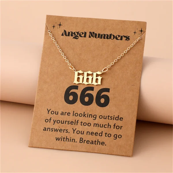 777 Angel Number Necklace Sterling Silver 111-999 Angel Number Clavicle Chain Necklace - Image 5