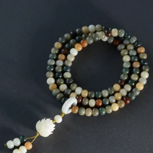 Budhi Luck Bodhi Bracelet 108 Mala Beads Candy Gradual Change Color Lotus Bracelet