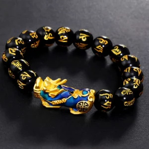 Feng Shui Bracelet Color-Changing Pixiu Obsidian Wealth Bracelet