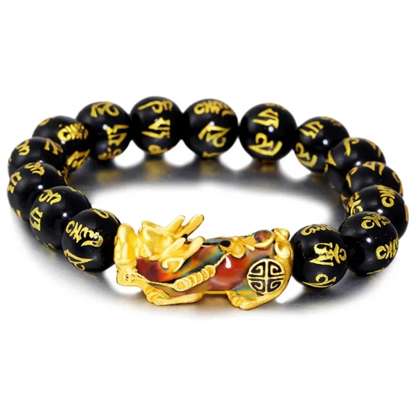 Feng Shui Bracelet Color-Changing Pixiu Obsidian Wealth Bracelet - Image 3