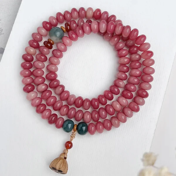 Budhi Luck Tranquil & Elegant 108 Bodhi Bead Mala Bracelet with Boxwood Lotus Pod – Available in Multiple Minimalist Designs - Image 8
