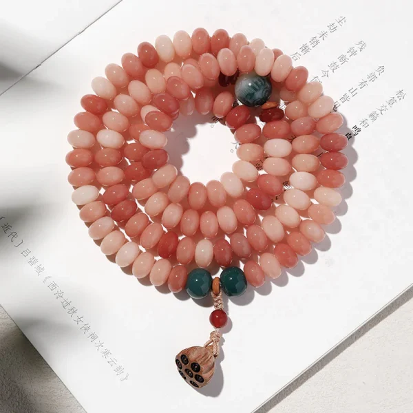 Budhi Luck Tranquil & Elegant 108 Bodhi Bead Mala Bracelet with Boxwood Lotus Pod – Available in Multiple Minimalist Designs - Image 7