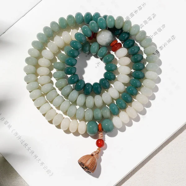 Budhi Luck Tranquil & Elegant 108 Bodhi Bead Mala Bracelet with Boxwood Lotus Pod – Available in Multiple Minimalist Designs - Image 5