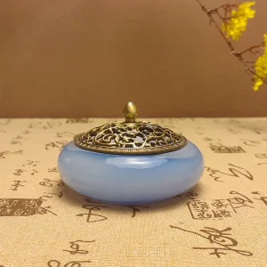 Handcrafted Ancient Glazed Ceramic Incense Burner – Perfect for Meditation