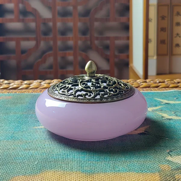 Handcrafted Ancient Glazed Ceramic Incense Burner – Perfect for Meditation - Image 3