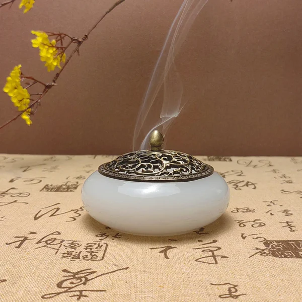 Handcrafted Ancient Glazed Ceramic Incense Burner – Perfect for Meditation - Image 2