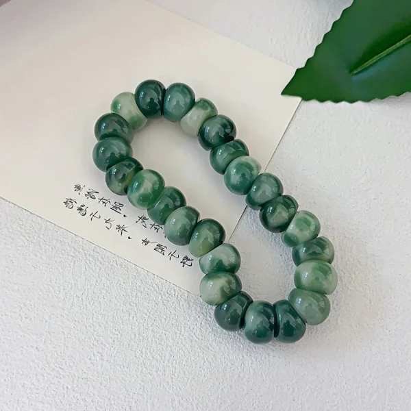 New Colorful Garlic Beads Bodhi Bracelet – Unique Marble Pattern Design 14mm - Image 4