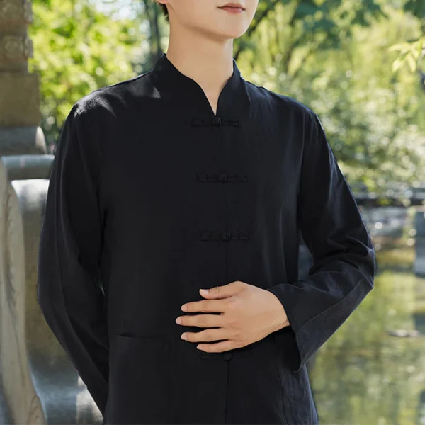 Budhi Luck Spiritual Practice Yoga Meditation Clothing Cotton Linen Men's Set - Image 11