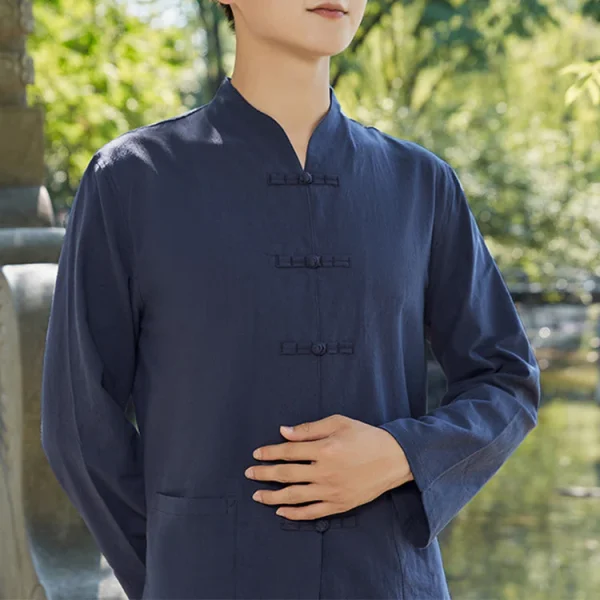 Budhi Luck Spiritual Practice Yoga Meditation Clothing Cotton Linen Men's Set - Image 5