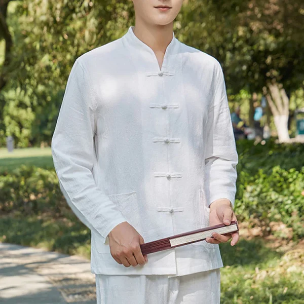 Budhi Luck Spiritual Practice Yoga Meditation Clothing Cotton Linen Men's Set - Image 2