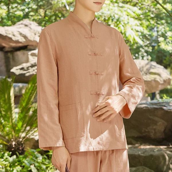 Budhi Luck Spiritual Practice Yoga Meditation Clothing Cotton Linen Men's Set - Image 3