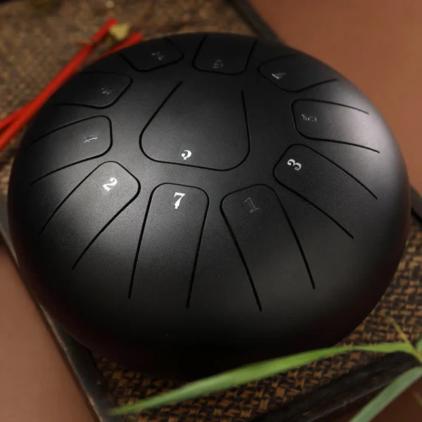 Budhi Luck Steel Tongue Rain Drum Meditation Yoga Drum Kit 11 Note 8 Inch - Image 13