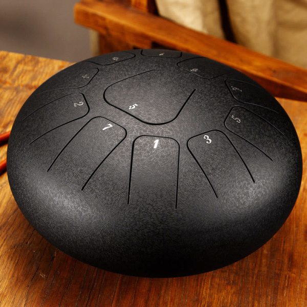 Budhi Luck Steel Tongue Rain Drum Meditation Yoga Drum Kit 11 Note 8 Inch - Image 15