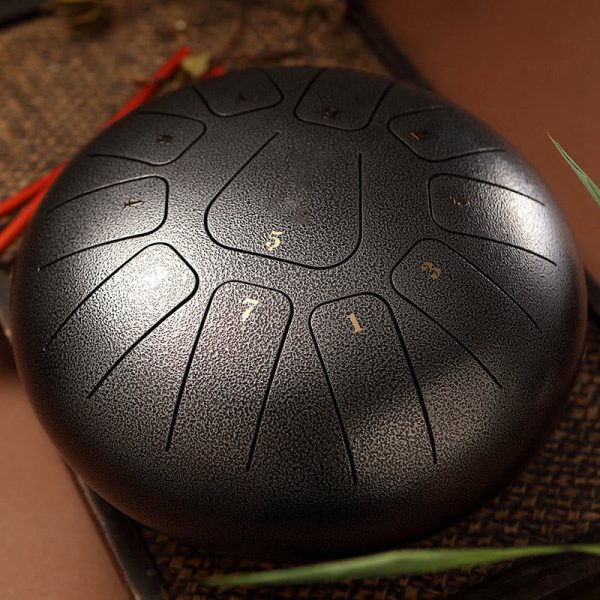 Budhi Luck Steel Tongue Rain Drum Meditation Yoga Drum Kit 11 Note 8 Inch - Image 11