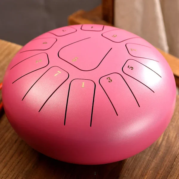 Budhi Luck Steel Tongue Rain Drum Meditation Yoga Drum Kit 11 Note 8 Inch - Image 9