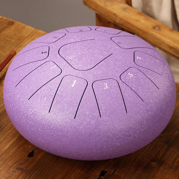 Budhi Luck Steel Tongue Rain Drum Meditation Yoga Drum Kit 11 Note 8 Inch - Image 8