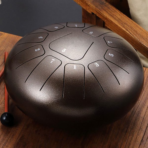 Budhi Luck Steel Tongue Rain Drum Meditation Yoga Drum Kit 11 Note 8 Inch - Image 6