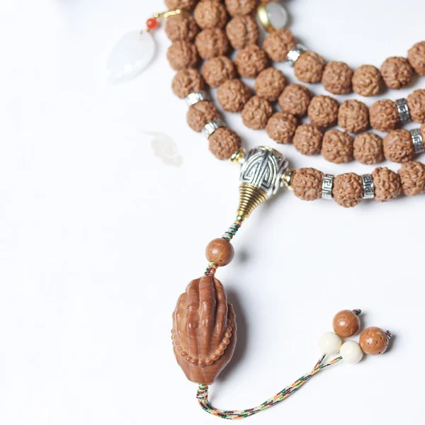 Tibetan Dragon Vein Texture Rudraksha 108 Mala Beads Bracelet - Image 5