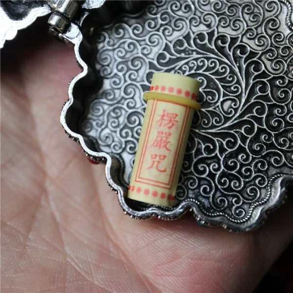 Budhi Luck Tibetan Eight Treasures Six-Character Mantra Gau Box Tibetan Necklace Pendant - Image 5