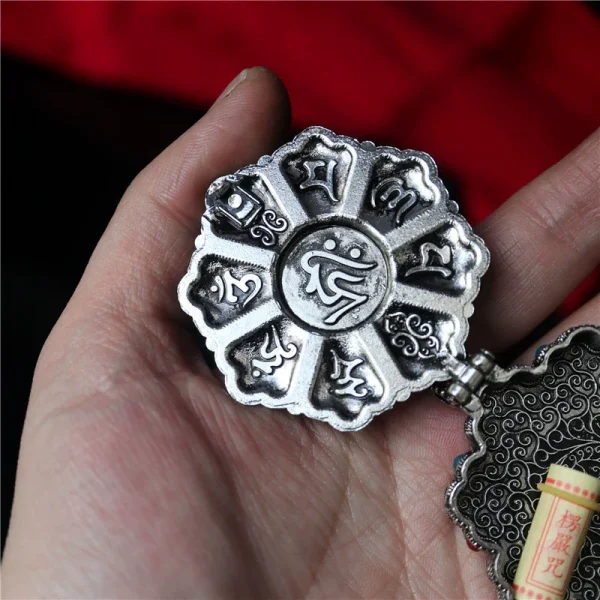 Budhi Luck Tibetan Eight Treasures Six-Character Mantra Gau Box Tibetan Necklace Pendant - Image 6