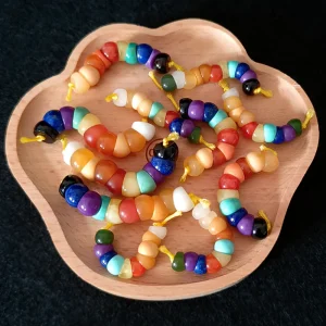 Budhi Luck Tibetan Rainbow Multi-Gemstone Angled-Cut Spacer